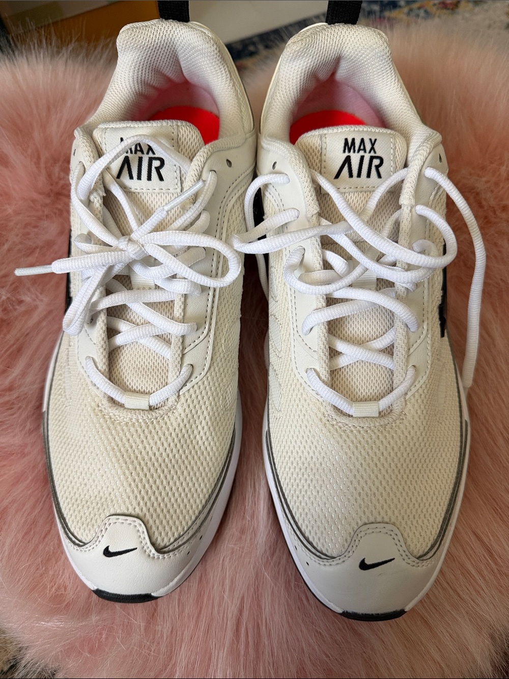 Nike Max Air Women's Cream and Black Athletic Sneakers